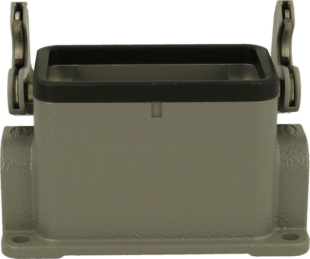 HARTING Han 10B HMC Sockelgehäuse niedrig, 2xM20 seitlicher Kabelabgang, mit 1 Längsbügel - 1 Stück