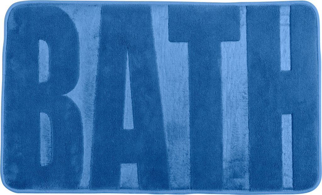 WENKO Badteppich Fjord Blue Duschmatte Matte 50 x 80 cm Badematte Bath Teppich