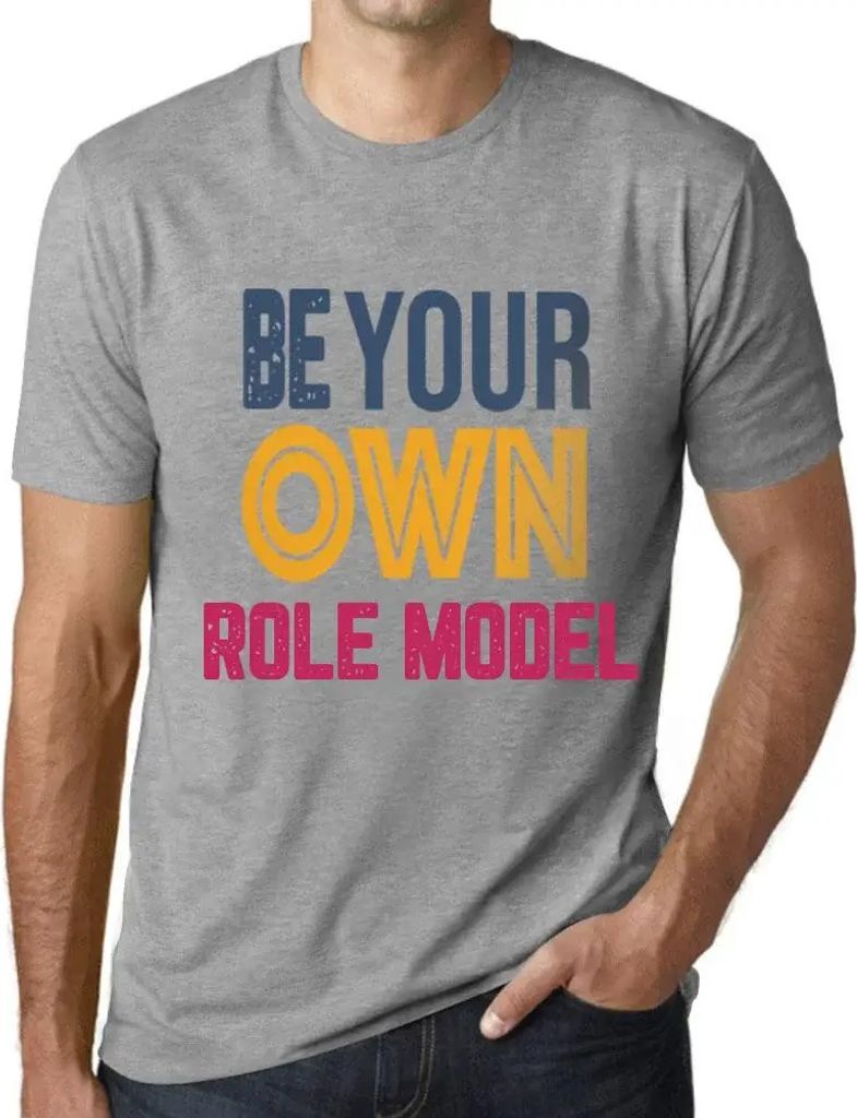 Herren Grafik T-Shirt Seien Sie Ihr eigenes Vorbild – Be Your Own Role Model – Öko-Verantwortlich Vintage Jahrgang Kurzarm Lustige Druck Gebur...