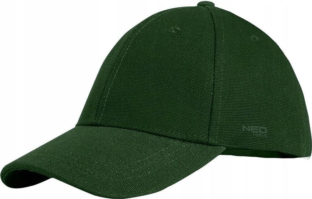 NEO TOOLS Baseballkappe Herren und Damen 100% Baumwolle - Verstellbar Kappe - Einfarbig Sonnenmütze - Baseball Cap, Farbe Grün