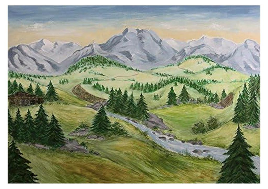 Krippenzubehör, Hintergrund Tanne 70 x 100cm (44635095296)