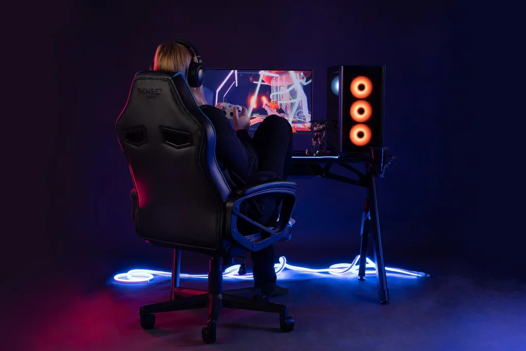 Sedia da Gioco SENSE7 Knight | Ergonomia FlowTech™ Nero-Rosso | 120kg - 11