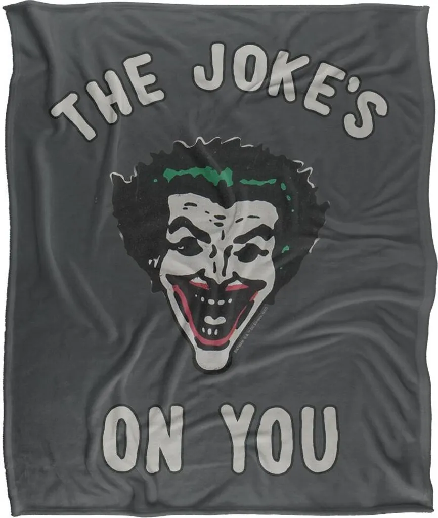Plaid Batman Jokes On You TV18993 - Jeté de Canapé Déco Geek et Coloré