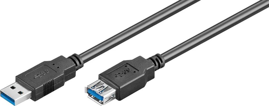 Rallonge USB 3.0 SuperSpeed 3m Noir Goobay 93999 - Lot de 10 Pièces