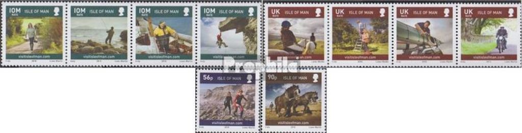 Briefmarken GB - Isle of Man 2010 Mi 1573-1580 Viererstreifen, 1581-1582 (kompl.Ausg.) postfrisch Freizeitaktivitäten