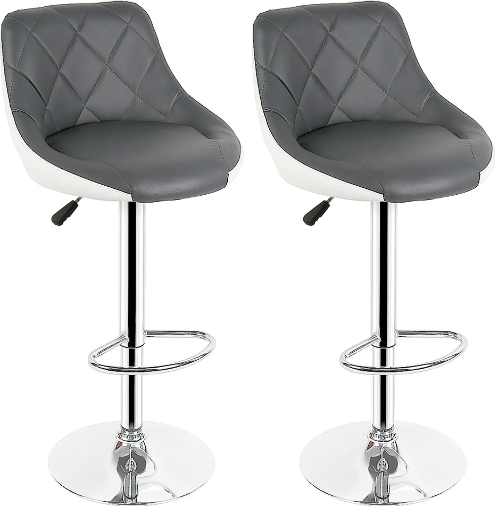 Tabouret de Bar avec Soutien Lombaire, Fini les Mal de Dos au Comptoir Gris