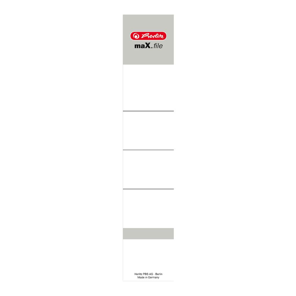 10 étiquettes classeur herlitz maX.file blanches pour une Image du produit 