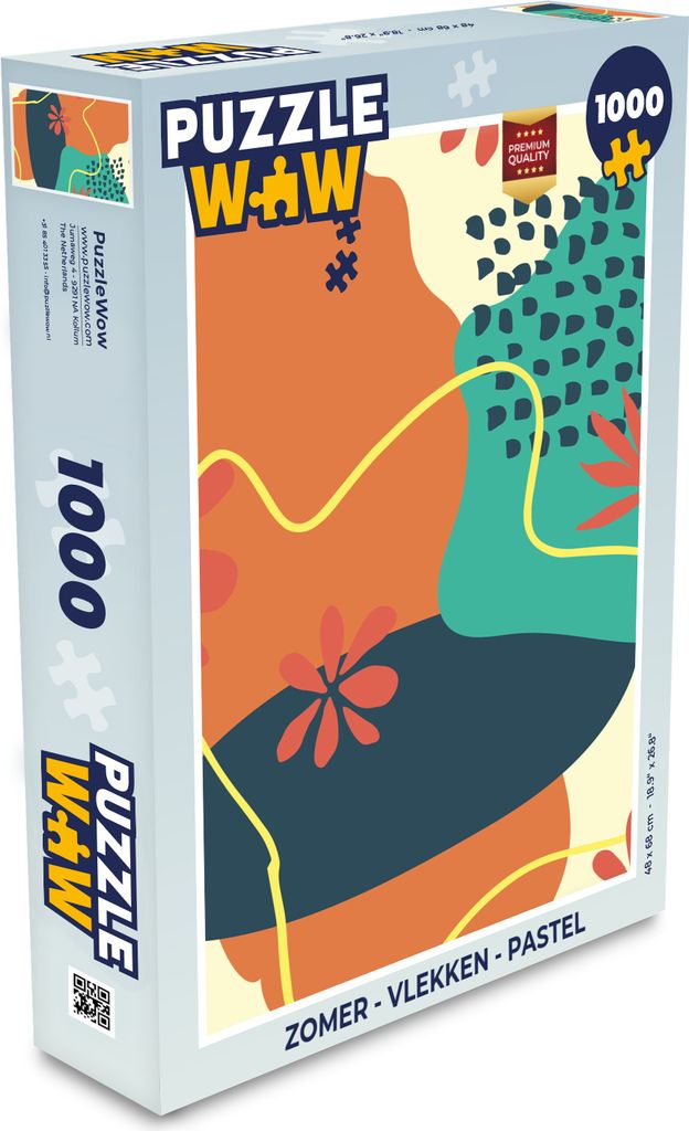MuchoWow Puzzle 1000 Teile Sommer - Flecken - Pastell - Spielzeug - Alt und Jung - Spiele - Puzzeln