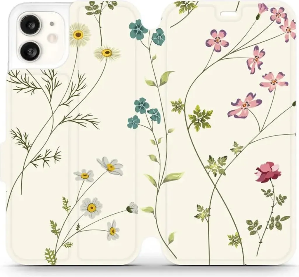 Custodia iPhone 11 Mobiwear Book - Cover a Libro Fiori di Campo