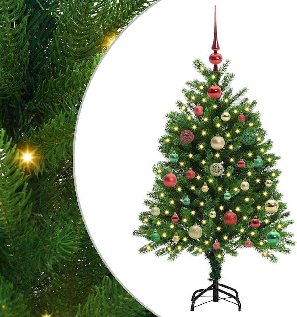 vidaXL Weihnachtsbaum mit 150 LEDs mit Ständer Grün 120 cm PE