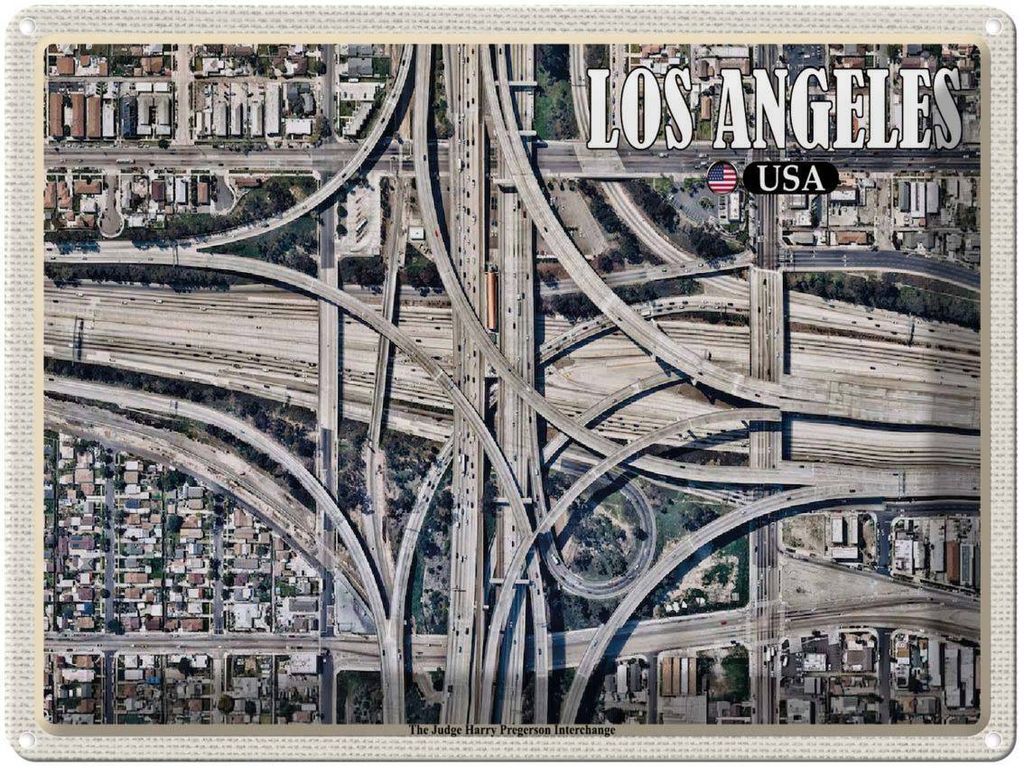 vianmo Blechschild 30x40 cm Los Angeles USA Judge Harry Pregerson Bildmotiv Reisemotiv Abenteuer Reisen