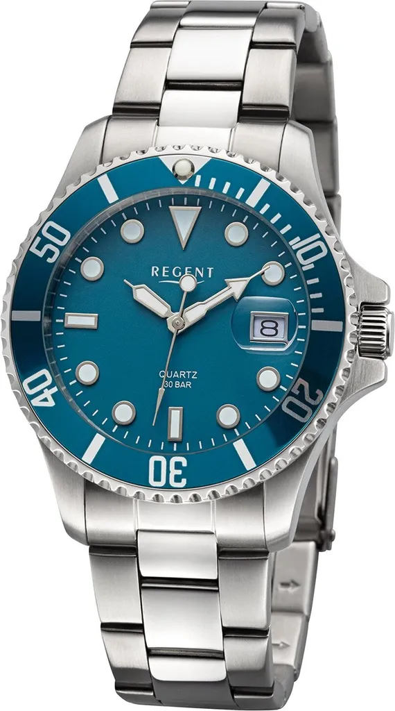 Montre Regent BA-859 Ultra Résistante 30 Bar pour Homme en Acier Pur