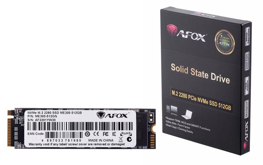 AFOX SSD M.2 PCI-EX4 512 GB TLC 1,7 GB/s NVMe