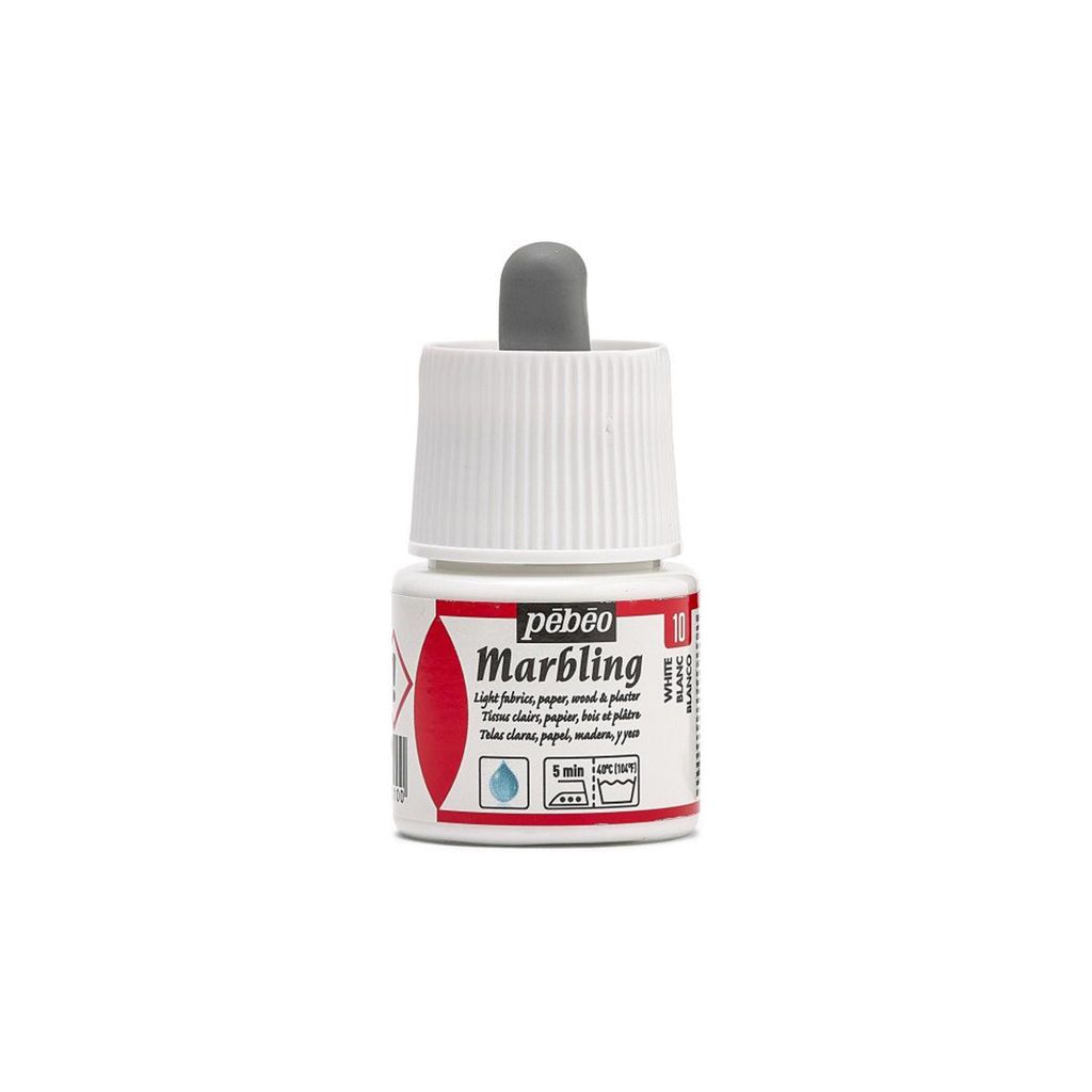 Pebeo Marmoriertinte, 45 ml, Weiß