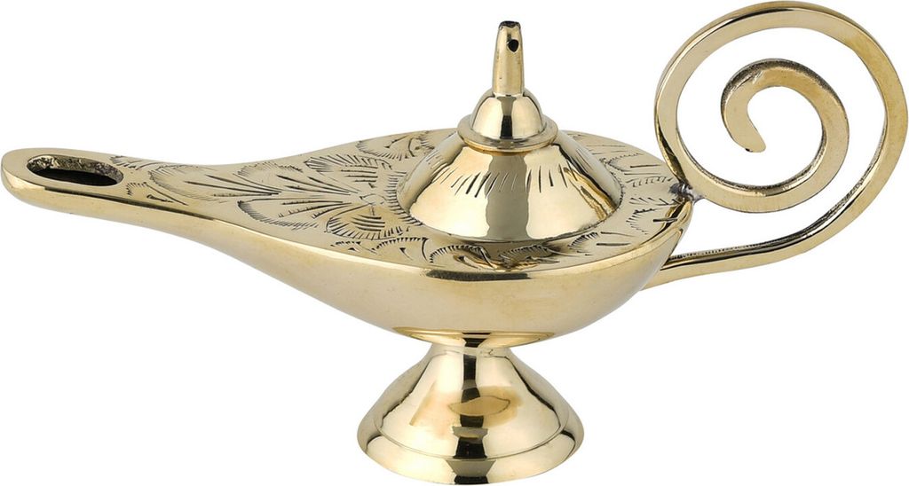 Orientalische Aladdin Wunderlampe Öllampe Jini 19cm gross Produktbild 