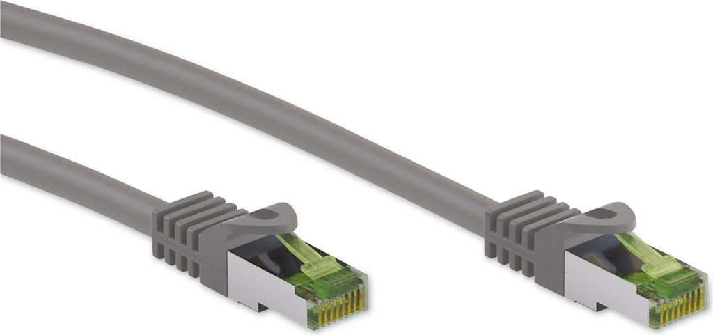 Goobay RJ45 Patchkabel mit CAT 8.1 S/FTP Rohkabel, Grau (61124)