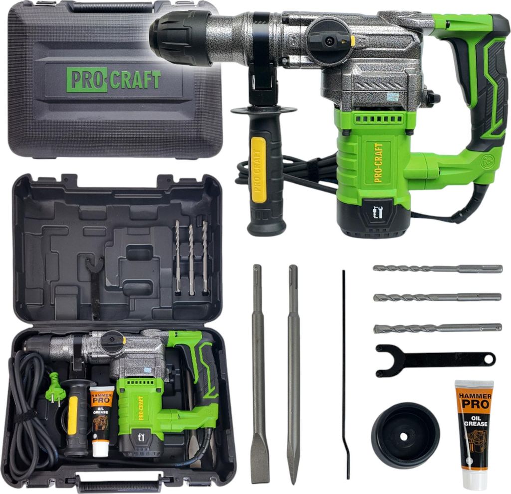 Martello combinato Procraft BH1300 1050 Watt 4,5 J SDS plus Immagine del prodotto 