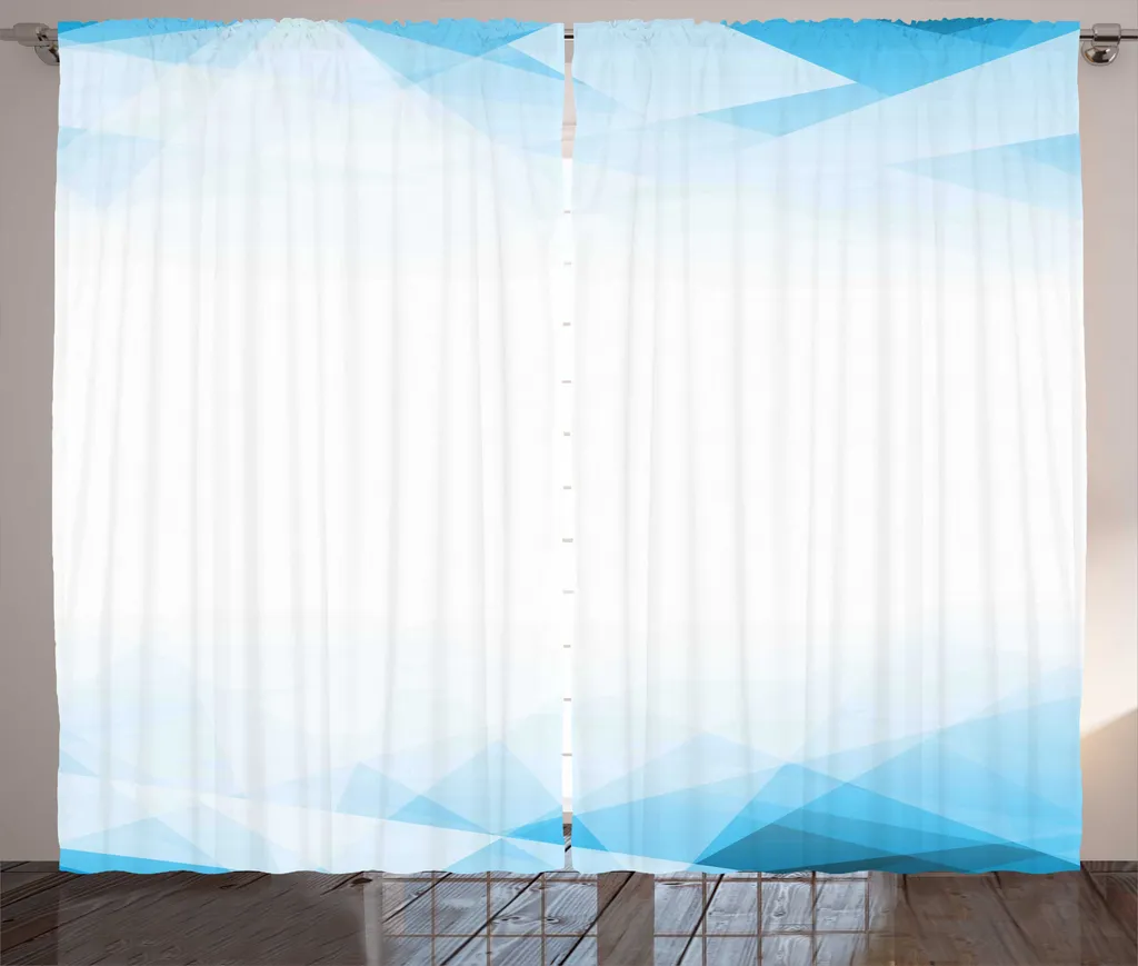 Rideau pour chambre à coucher techno bleu ciel occultant 280x225