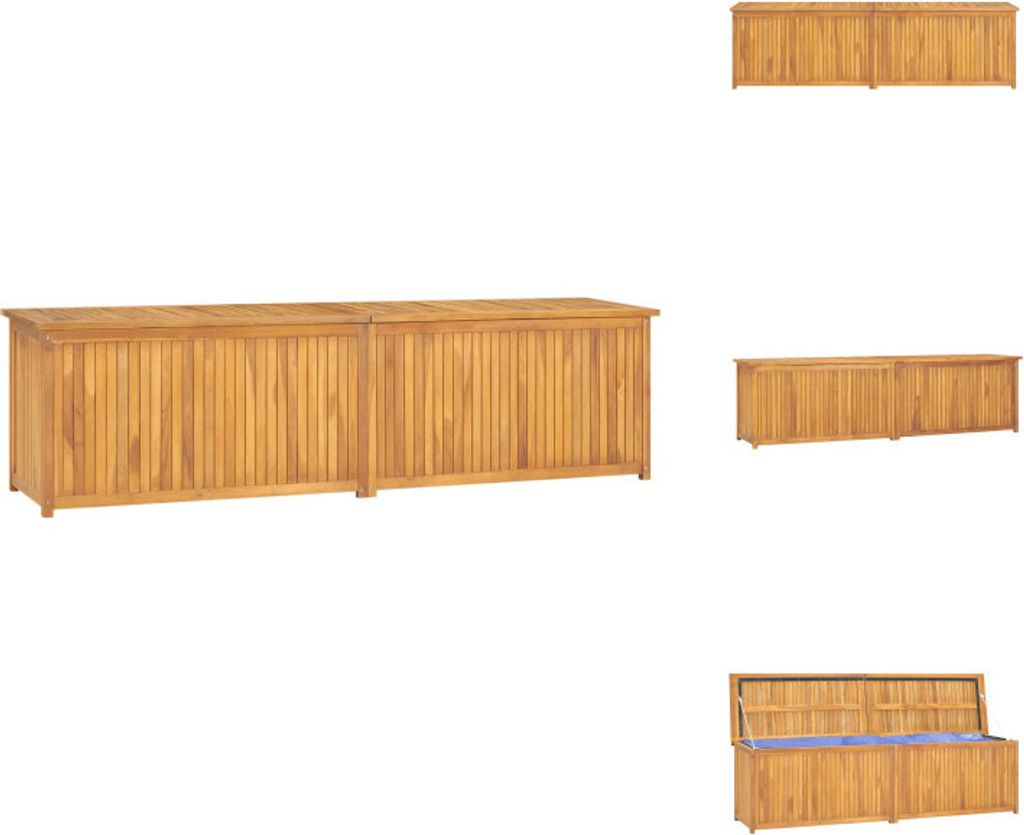 vidaXL Gartenbox 200x50x55 cm Massivholz Teak - Gartenboxen