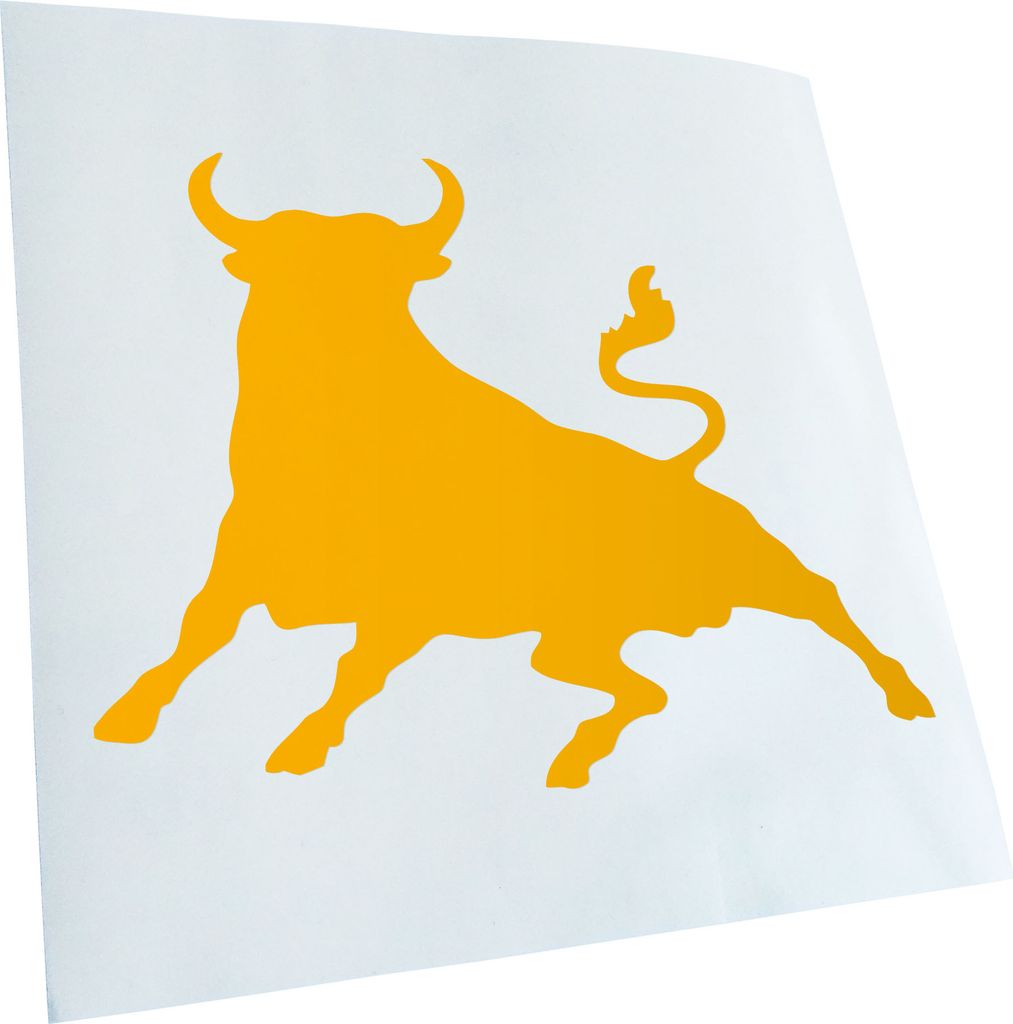 Kiwistar - Autoaufkleber - Stier Toro Bull Heckscheibe - Aufkleber für Auto Kfz Fahrrad, LKW, Truck Mofa