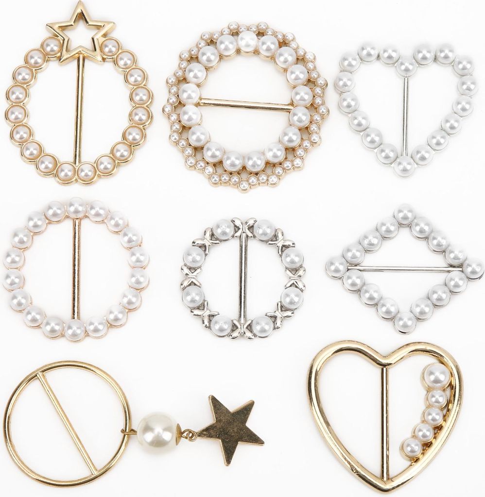 8 stuks parelketting-sluitingen, elegant, modieus, Productafbeelding 