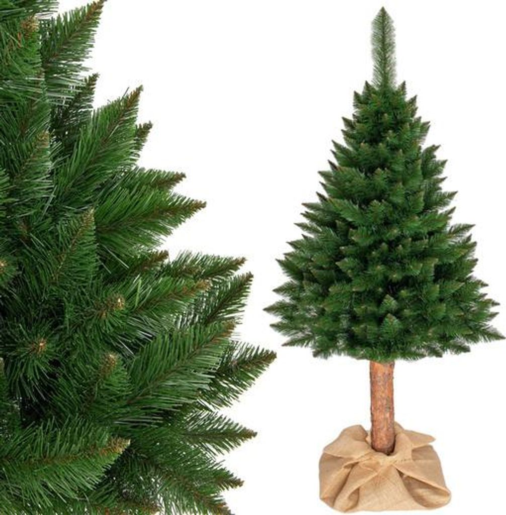 Arbre de Noël artificiel 190 cm - épicéa avec tronc en bois Image du produit 