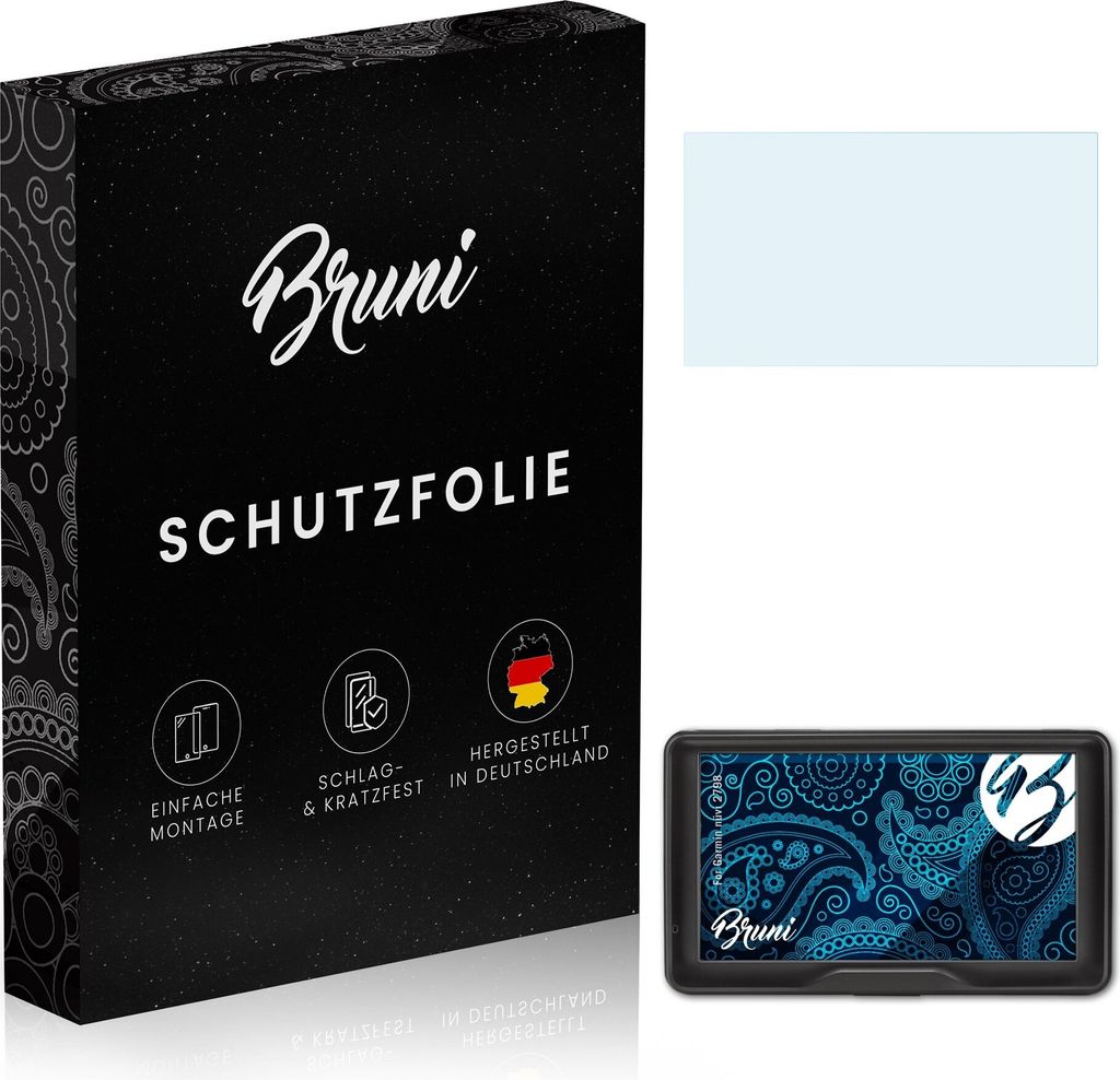 Bruni Basics-Clear 2x Schutzfolie kompatibel mit Garmin nüvi 2798 Folie