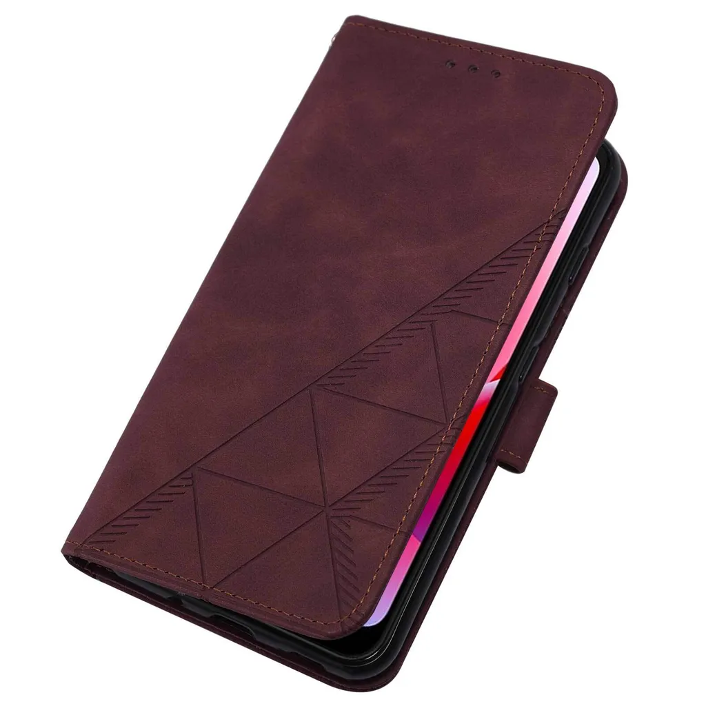 Custodia Woburn In Pelle PU Per Motorola Moto G23 - Portafoglio A Libro Con Supporto Integrato, Rosso Elegante - 3