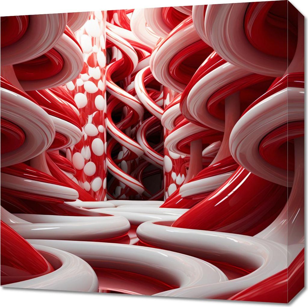 Bild 50x50cm Rote Wirbel