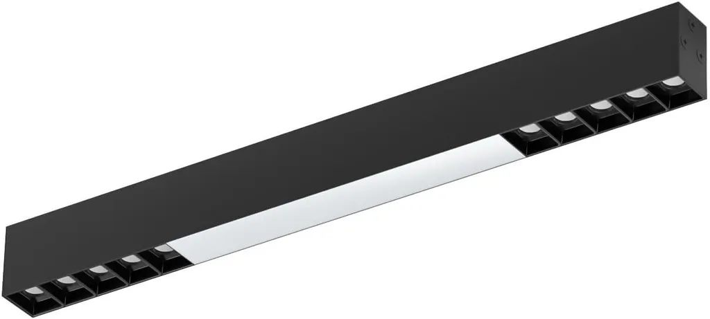 Plafonnier Cuisine LED 17W Noir 53cm Intensité Variable et Télécommande