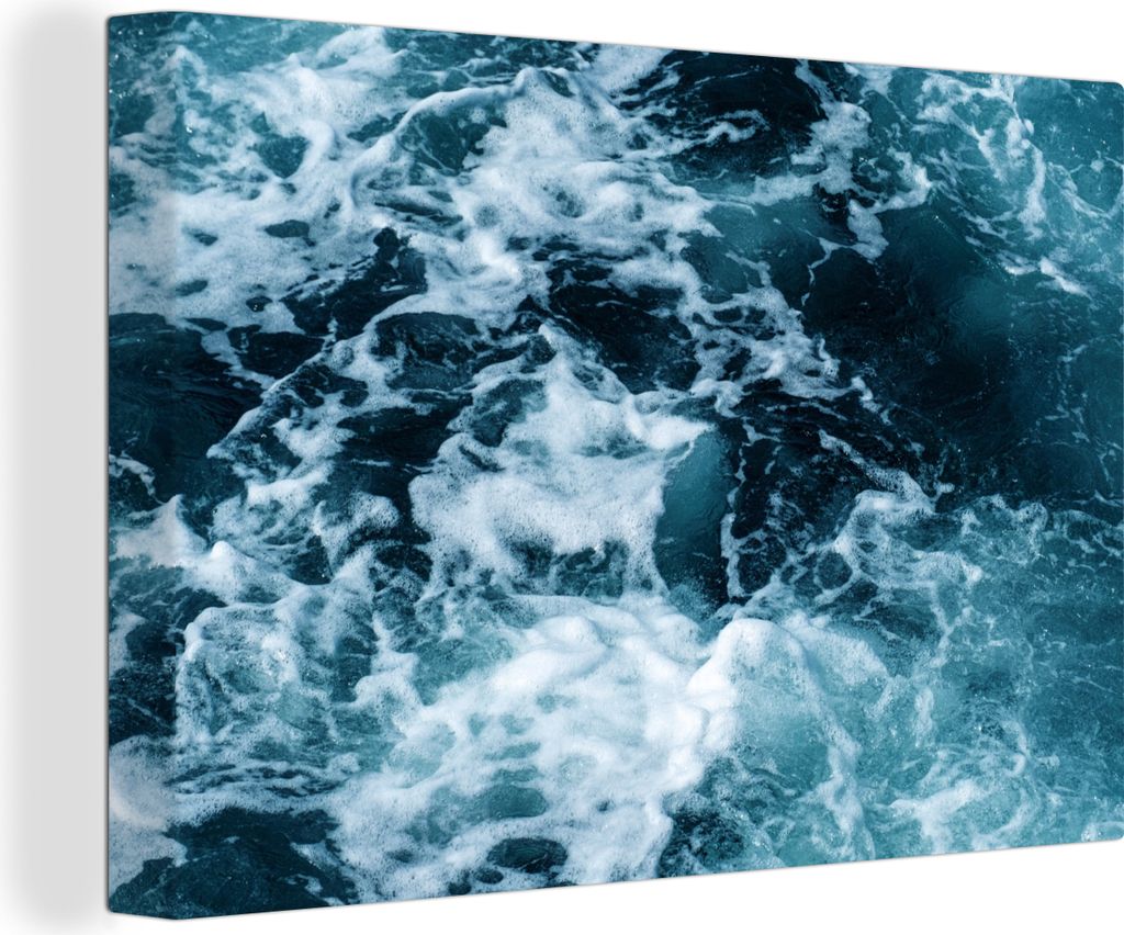 OneMillionCanvasses - Leinwandbilder - 150x100 cm, Wasser - Blau - Golf, Wandbilder Kunstdruck Wanddekoration - Foto auf Leinwand - Gemälde auf ...