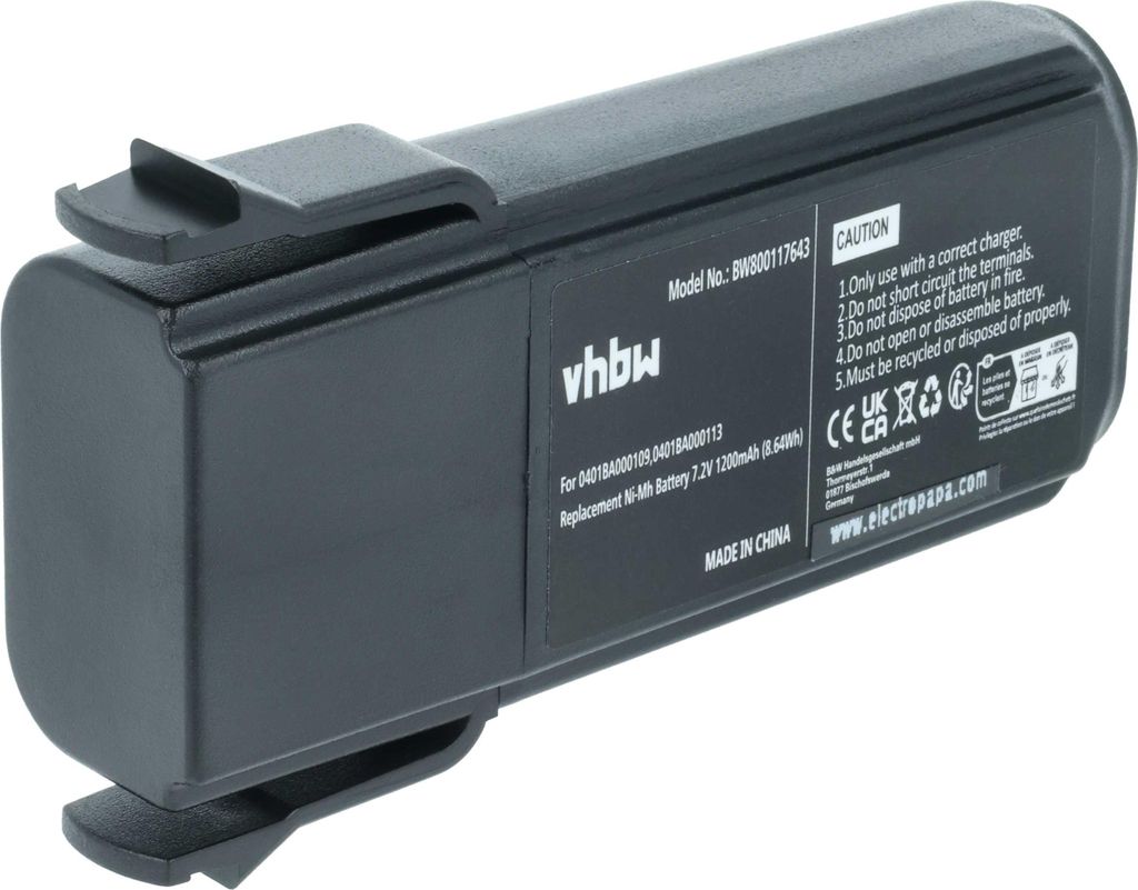 vhbw Akku kompatibel mit Elca GENIO-P, GENIO-M, CONTROL-GEH-D, CONTROL-GEH-A, GENIO-PUNTO Fernbedienung Remote Control (1200 mAh, 7,2 V, NiMH)
