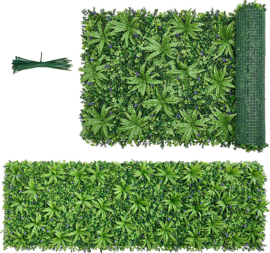 SucceBuy Haie artificielle 3 x 1 m, mur végétal en PE, Image du produit 