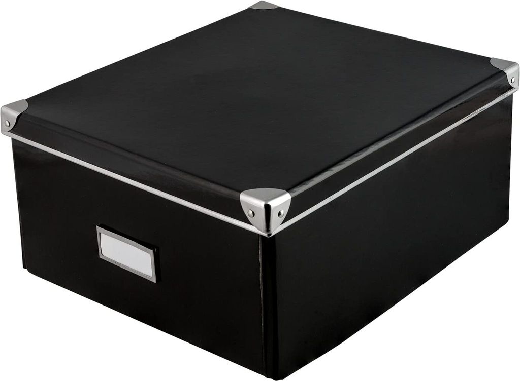 Idena Aufbewahrungsbox faltbar schwarz 35x28x17cm Produktbild 