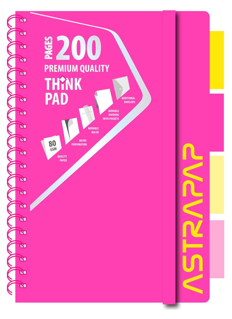 Onglet Carnet de notes B5 100k Grille Neon Line Astra Image du produit 