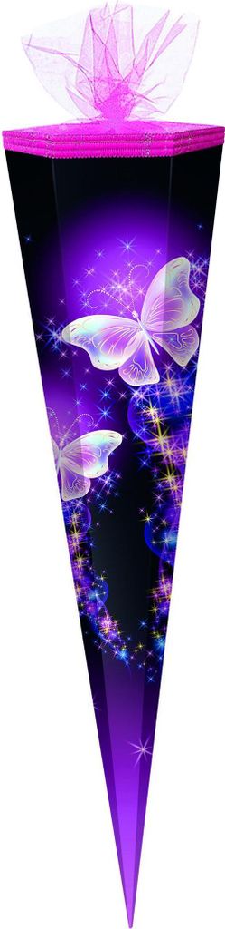 Schultüte / Zuckertüte / 85cm / eckig / "Schmetterling - Produktbild 