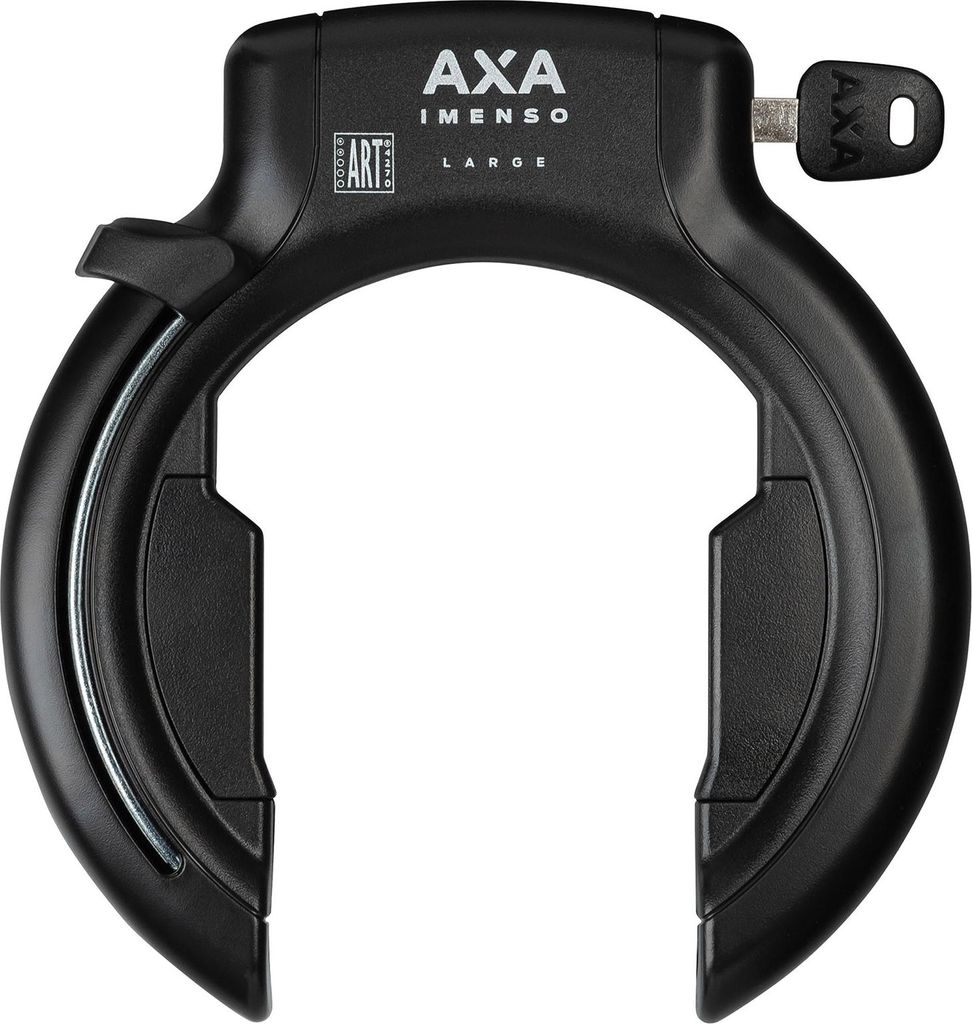 AXA Imenso Large Rahmenschloss 75 mm Schwarz - für breite Reifen und Schutzbl...