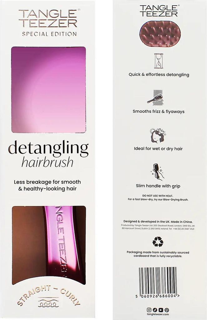 Tangle Teezer Ultimate Detangler Chrome Mauve Copper