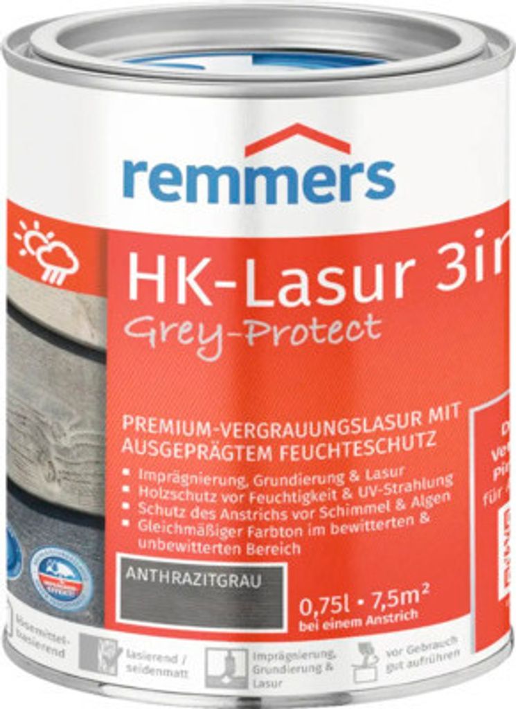 Remmers HK-Lasur 3in1 Grey-Protect anthrazitgrau (FT-20928) Produktbild 