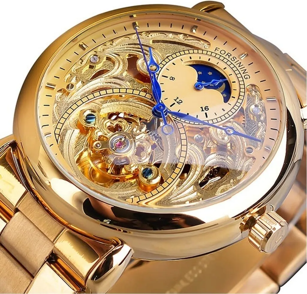 Montre de Luxe pour Homme Dorée Idéale pour Mariage et Soirée KP14508