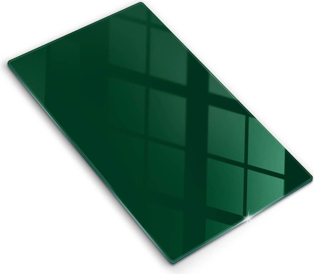 Abdeckung Glas - Küchenabdeckung - 30x52 cm - Abdeckplatte - Grüne Farbe