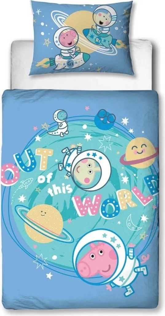 Peppa Pig Set Biancheria Letto Blu Stelle AG2166 - Offerta Bambini