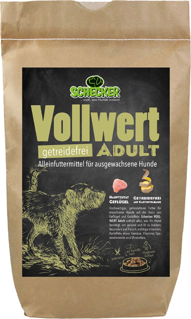 12 kg Schecker - VOLLWERT Adult - Trockenfutter Produktbild 