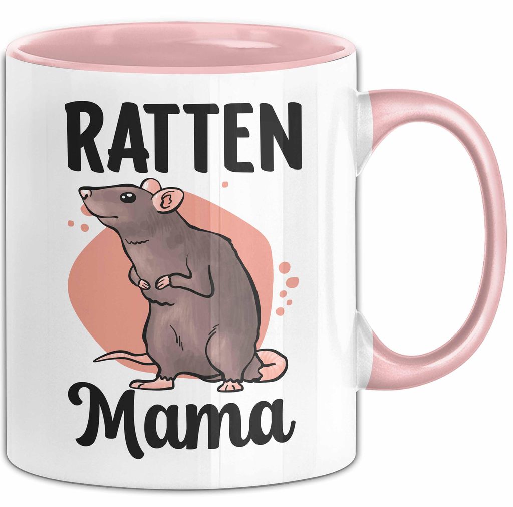 Ratten Mama Tasse Geschenk Ratten Ratten-Besitzerin (Rosa)