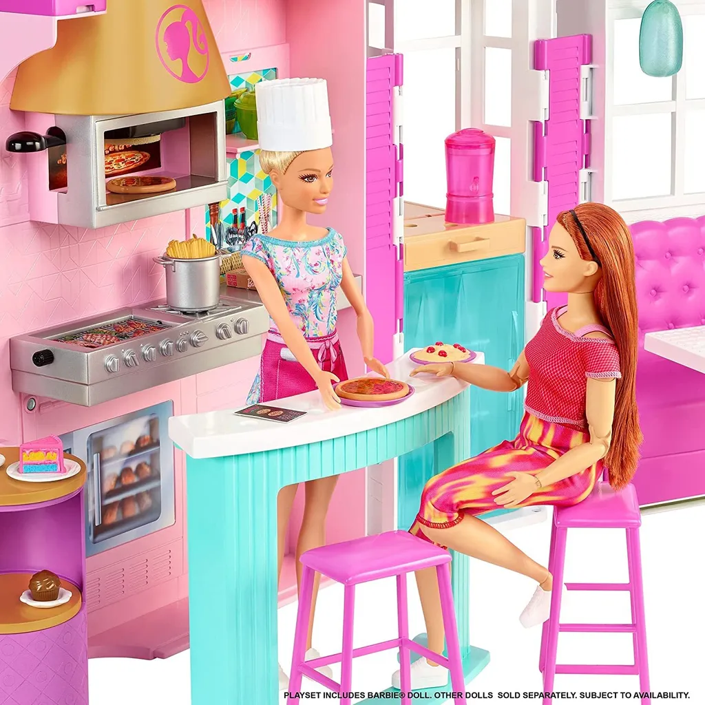 Barbie Bistro Restaurant 25 accessoires avec poupée blonde articulée - 8