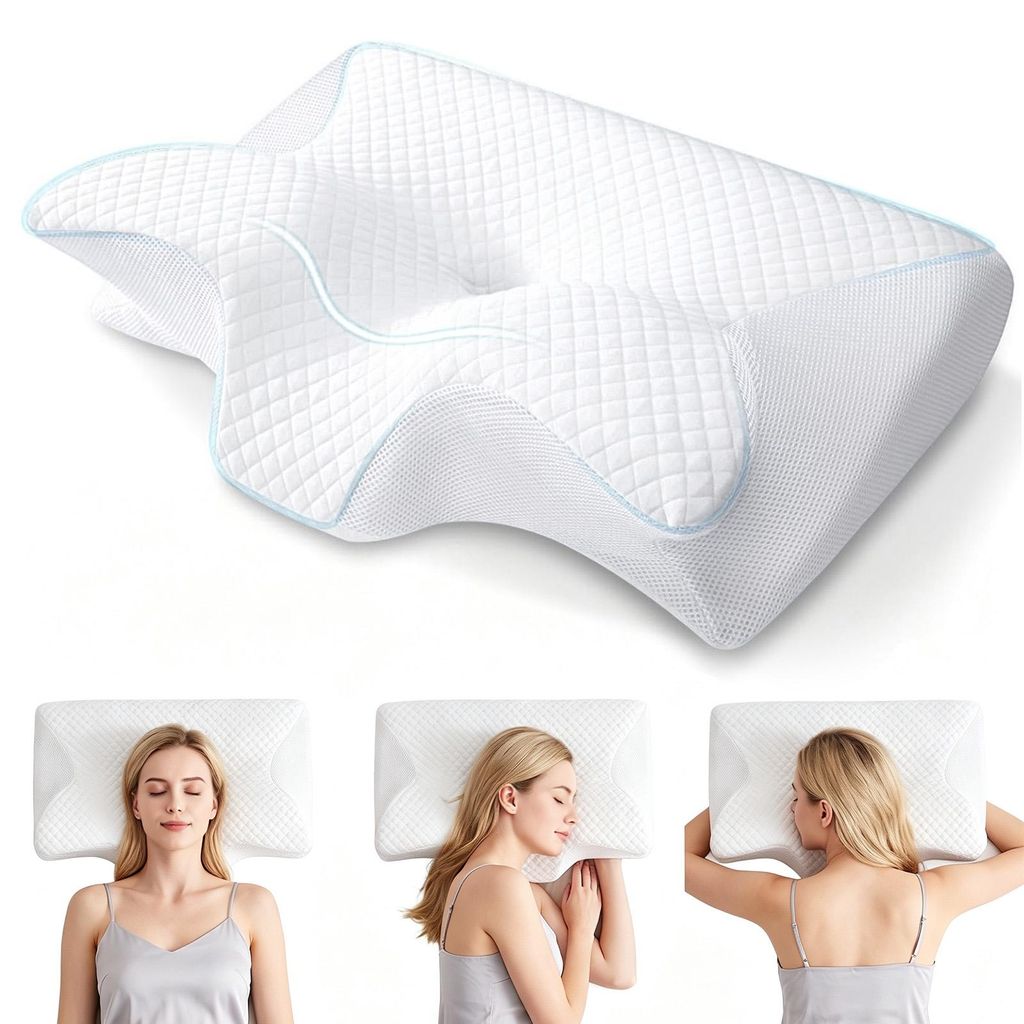 Memory Foam Nackenstützkissen, Ergonomisches Kopfkissen, Produktbild 