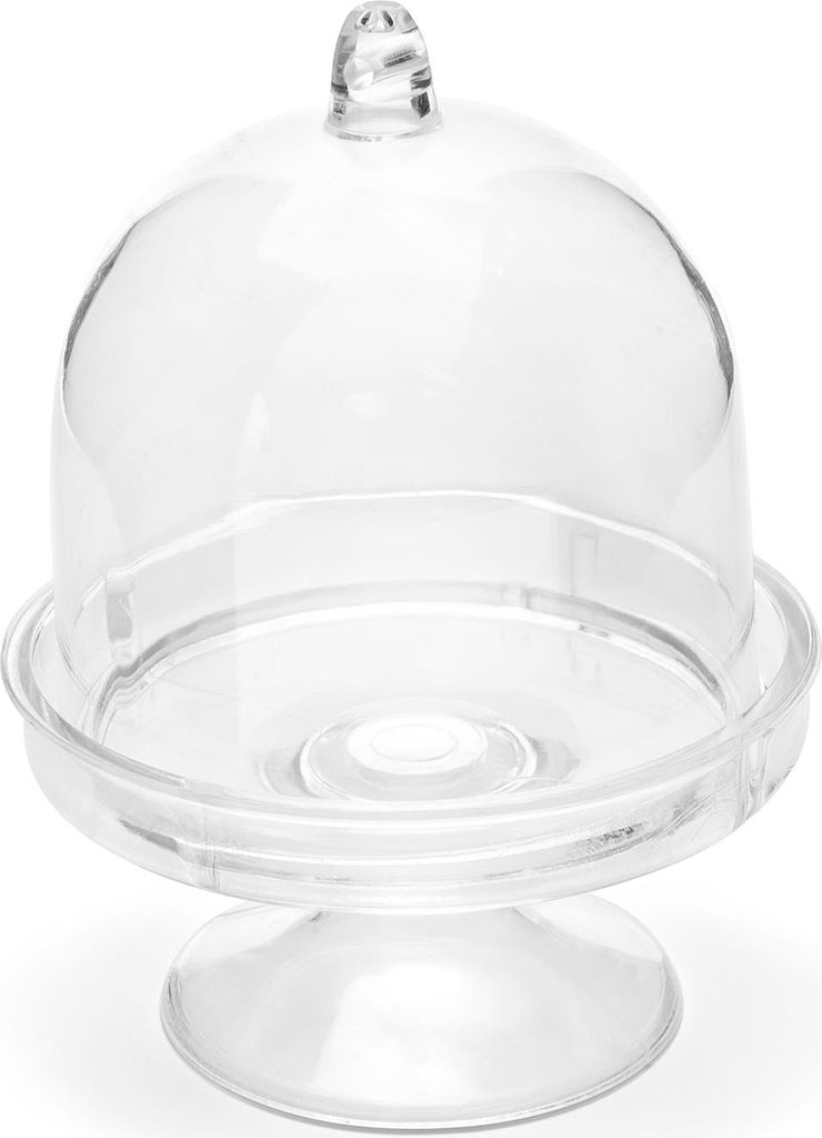 3 Mini Glocken Plastik Transparent 7,5 x 5,5 cm - Einheitsgröße