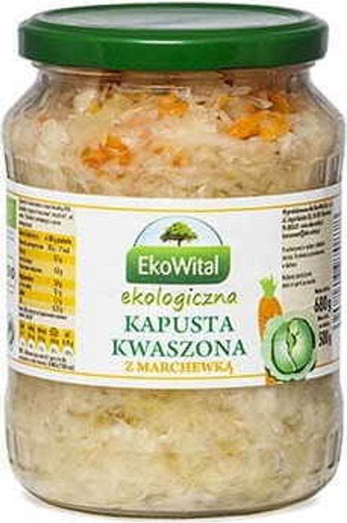 Sauerkraut mit Karotte  680 g / 500 g EkoWital Produktbild 