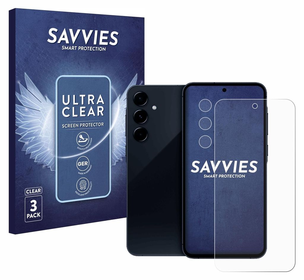 6x Für Samsung Galaxy A35 5G (Display+Kamera) Schutzfolie Savvies Displayschutz Display Schutz Folie Klar Transparent