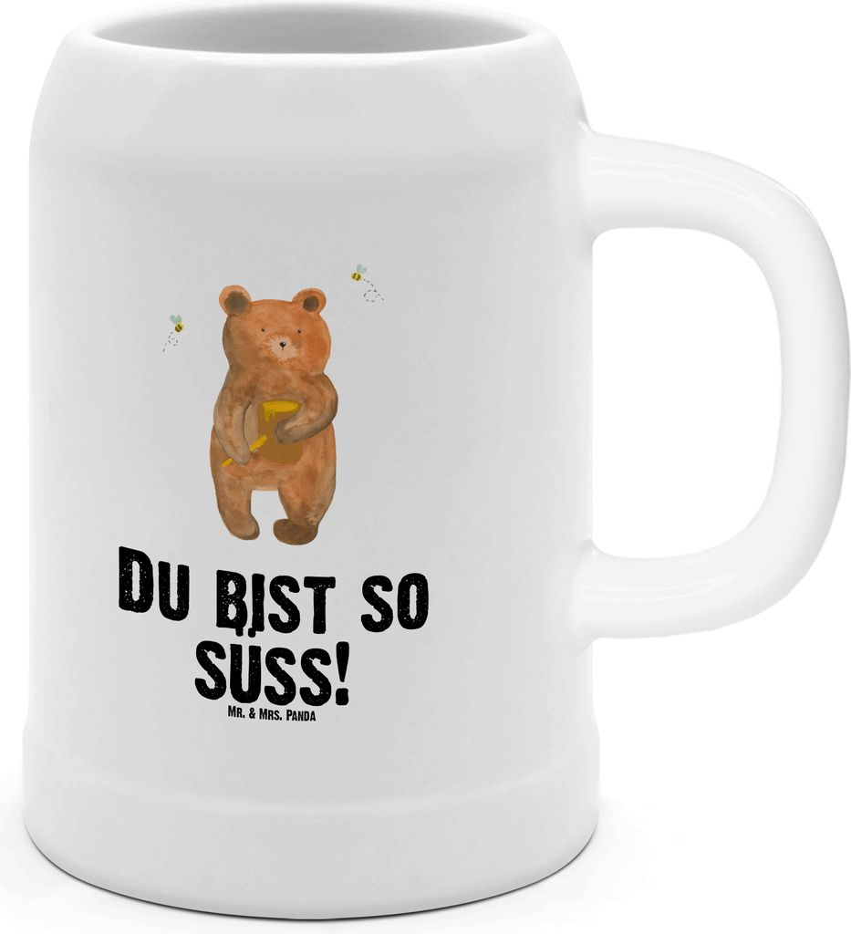 Mr. & Mrs. Panda Seidel Bär Honig - Weiß - Geschenk, Krug, Freund, Steinkrug, Bier Humpen, Verliebte, Bierhumpen, Liebe, Teddy